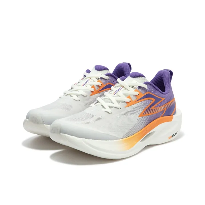 361° Fly 2ET Shock Absorbers Slip Resistant, Abrasion Resistant, Breathable Low Top Running Shoes Unisex White Purple-2