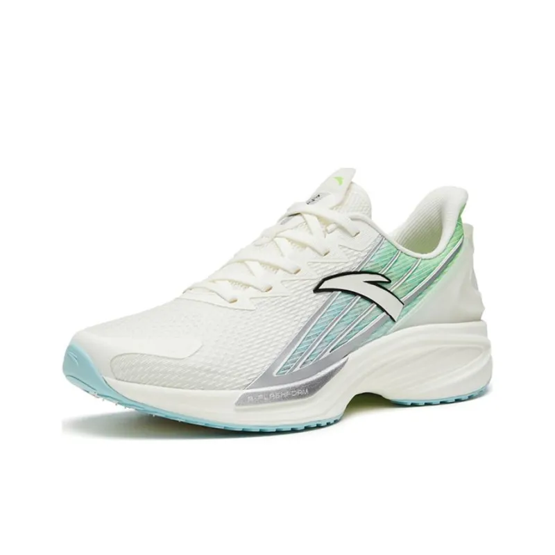Anta A Grip Pro Anti Slip Wear Resistant Low Top Casual Running Shoes Men's White Green-2