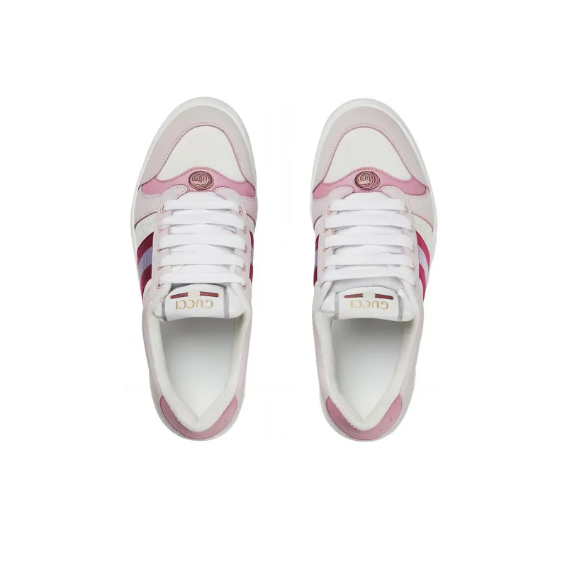 GUCCI Screener Low Top Skateboard Shoes Women's Light Pink-3