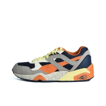 PUMA R698 Elemental Cushioning Breathable Moisture Wicking Low Top Running Shoes Unisex Orange gray blue