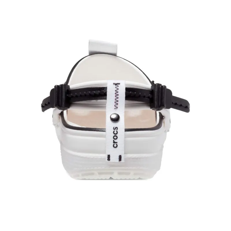 Crocs Classic Zip Tie Buckle Clogs 'Black White'-5