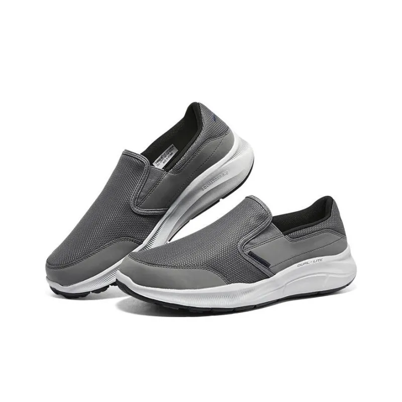 Skechers Equalizer 5.0 Cushioning Wear Resistant Low Top Running Shoes Men's Gray White-2