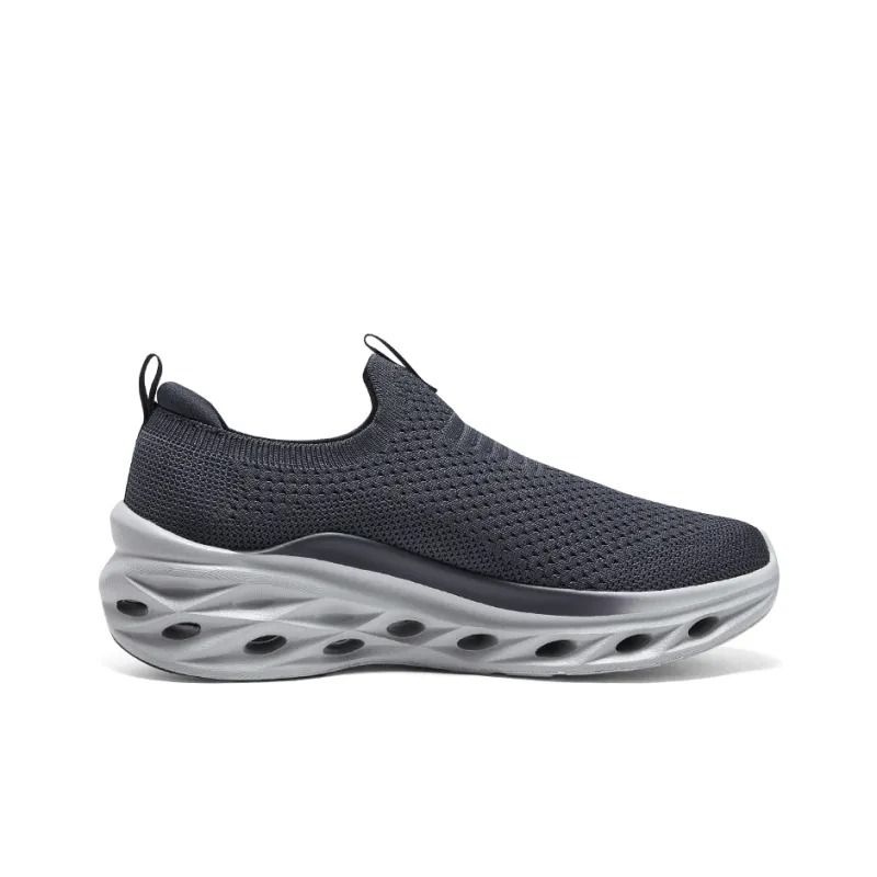 Skechers Glide Step Cushioned Wear-Resistant Lightweight Low-Top Casual Shoes Men's Dark Gray-1