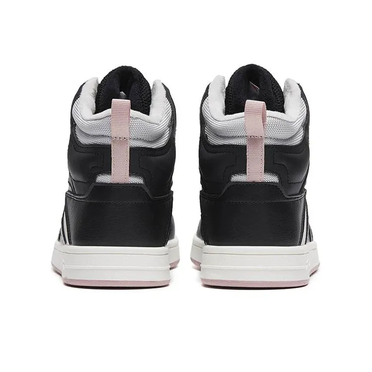 Anta Street Naughty Warm Slip Resistant High Top Skateboard Shoes Women's Black-3