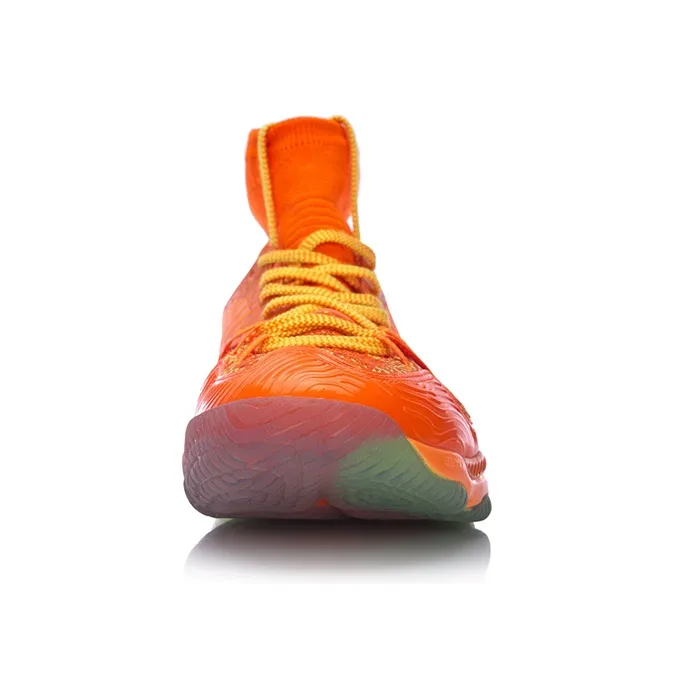LiNing Ranger Chameleon Cushioning Rebound High-Top Badminton Shoes Unisex Neon Radiant Orange-4