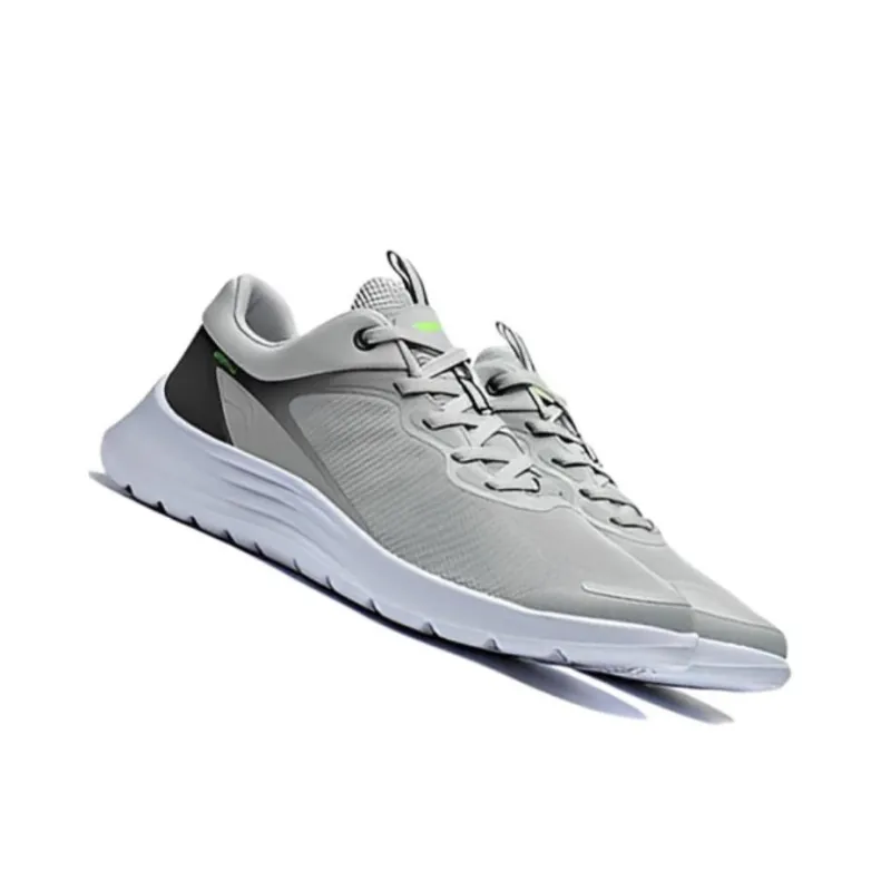 LiNing Cushioned Slip Resistant Abrasion Resistant Low Top Casual Running Shoes Men's Gray-3