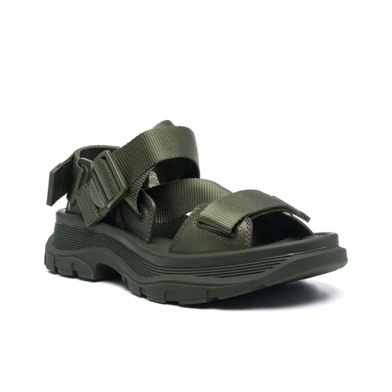 Alexander McQueen Tread Beach Sandals Women's Green-1