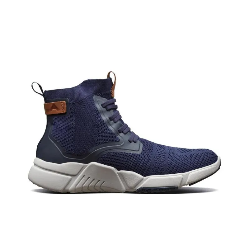 Skechers MARK NASONBlock Cushioning Anti-Slip And Wear-Resistant High-Top Sports Casual Shoes Navy-1