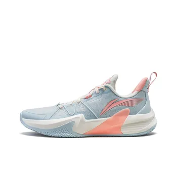 LiNing Speed 1.5 Cushioned Wear Resistant Breathable Rebound Low Top Basketball Shoes Men's Blue Pink