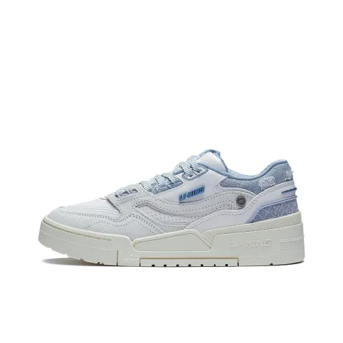 LINING 001 BTC Skateboard Shoes Women's Low-Top White/Blue