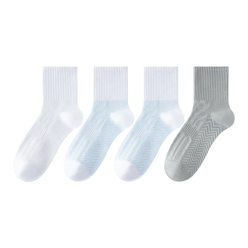 XXLLG Mid Calf Socks Men's 4 Pack-3