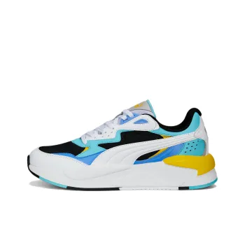PUMA X-RAY Speed Trainers Anti-Slip Wear-Resistant Low-Top Sports Casual Shoes White Blue Yellow