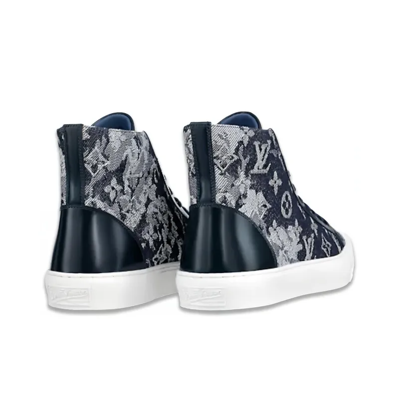 LOUIS VUITTON Tattoo Skateboard Shoes Men's Dark Blue-3