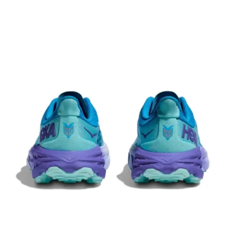HOKA ONE ONE Speedgoat 5 Cushioned Slip Resistant Abrasion Resistant Low Top Running Shoes Women's Blue-3