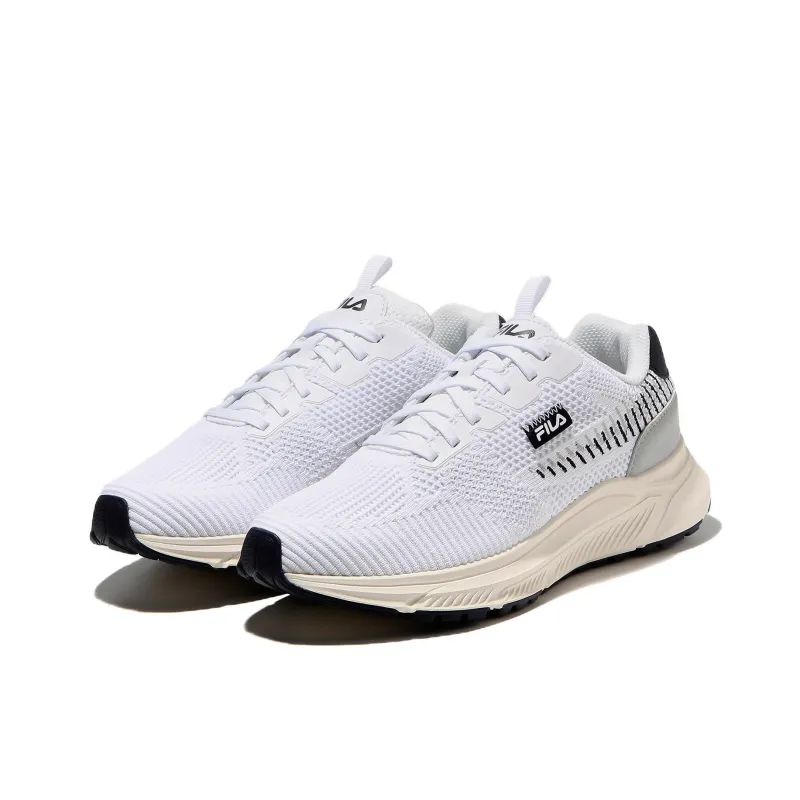 FILA Rgb Flint Shock Absorbers With Slip Resistant Features Low Top Running Shoes Unisex White Korean Style-2