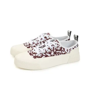 AIGLE Rubber Low-Top Skateboard Shoes Women's Red White