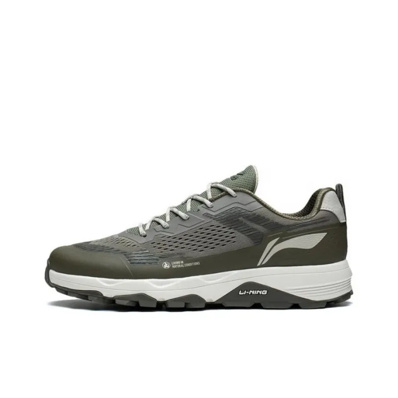 LiNing Gundam Abrasion Resistant Breathable Low Top Running Shoes Men's Green-0