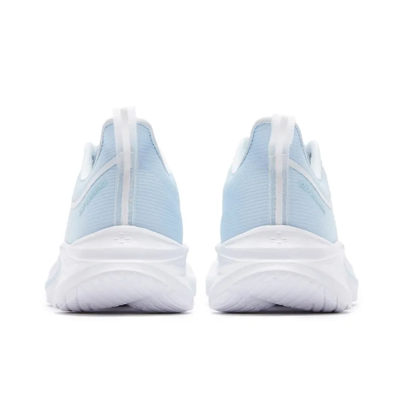 QIAODAN Light Speed 3.0 Anti Slip And Wear Resistant Breathable Low Top Running Shoes Women's White Blue-3