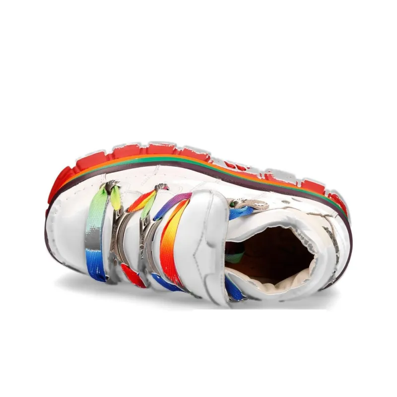 NEW ROCK Low-Top Casual Shoes Unisex White-6