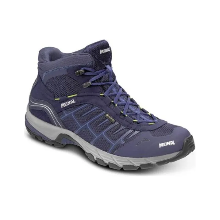 MEINDL Quebec Mid GTX Anti-Slip Wear-Resistant Mid-Top Outdoor Shoes Men's Ocean Blue Lime Gray-1