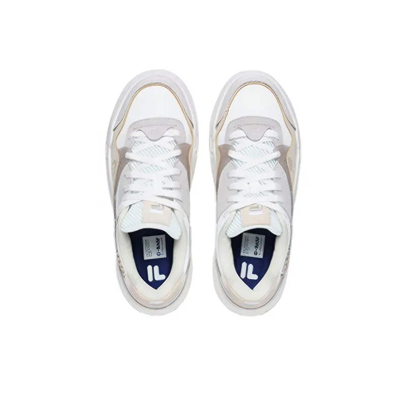 FILA FUSION Bank Skate Shoes 'White Grey Beige' Women's-2