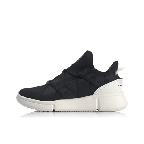 LiNing Essence Cushioning Anti-Slip And Wear-Resistant Low-Top Vintage Basketball Shoes GS Black