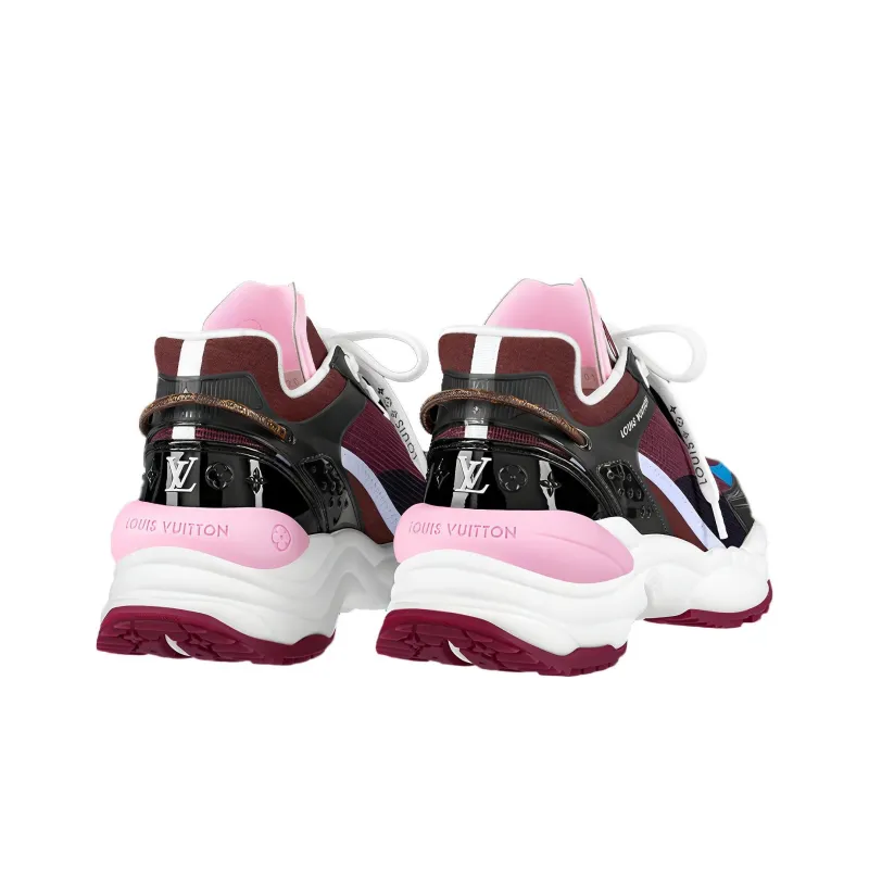 LOUIS VUITTON Lv Run 55 Sneakers 'Burgundy' Women's-4