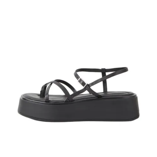 VAGABOND SHOEMAKERS 일자 스트랩 샌들 블랙 여성