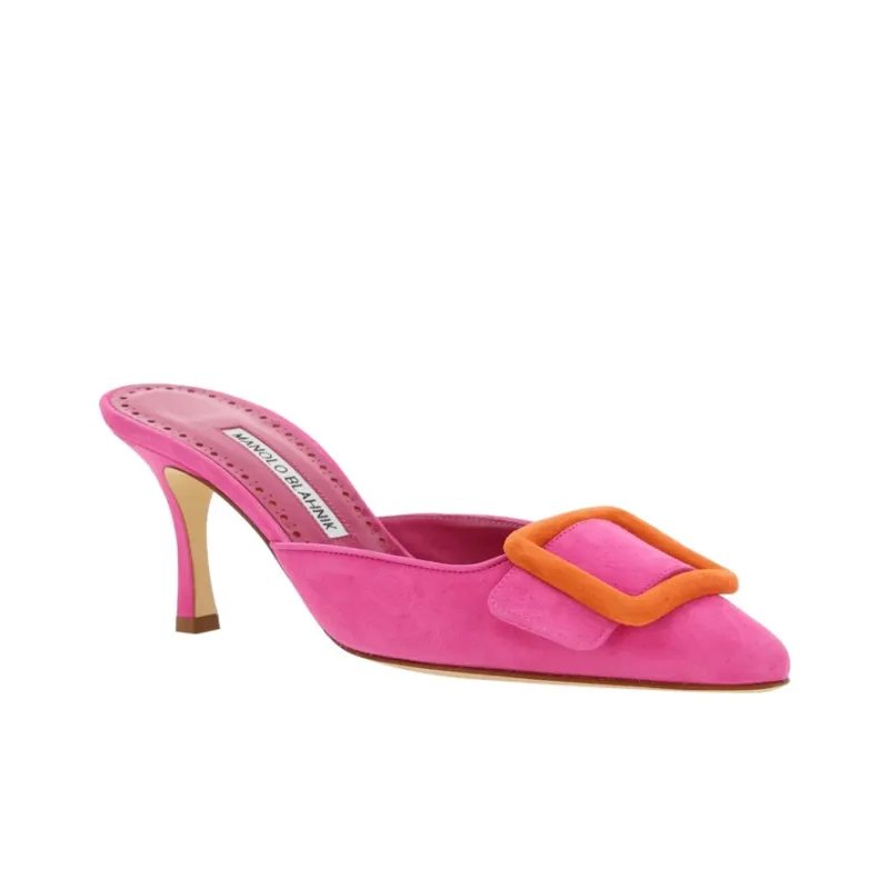 MANOLO BLAHNIK Maysalebi Other Wrap-toe Slippers Women's Pink-2