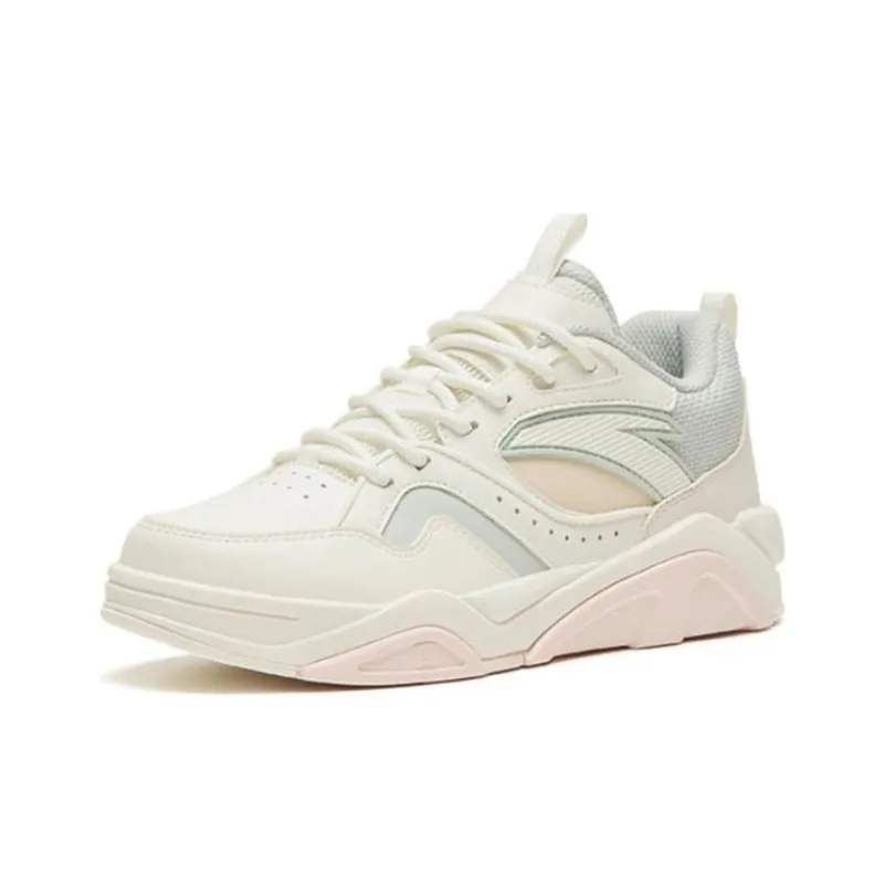 Anta Flame 3.0 Lightweight And Wear resistant Low Top Skateboard Shoes Women's White Blue-2