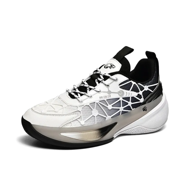 Animal Claws Low Top Basketball Shoes Unisex Black White-1