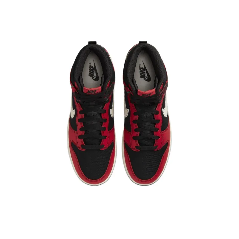 Nike Dunk High Se Tartan Plaid Black University Red-4