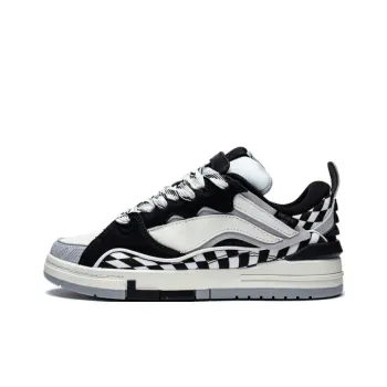 LiNing Wave Golden Durable Breathable Low Top Skateboard Shoes Women's Black White