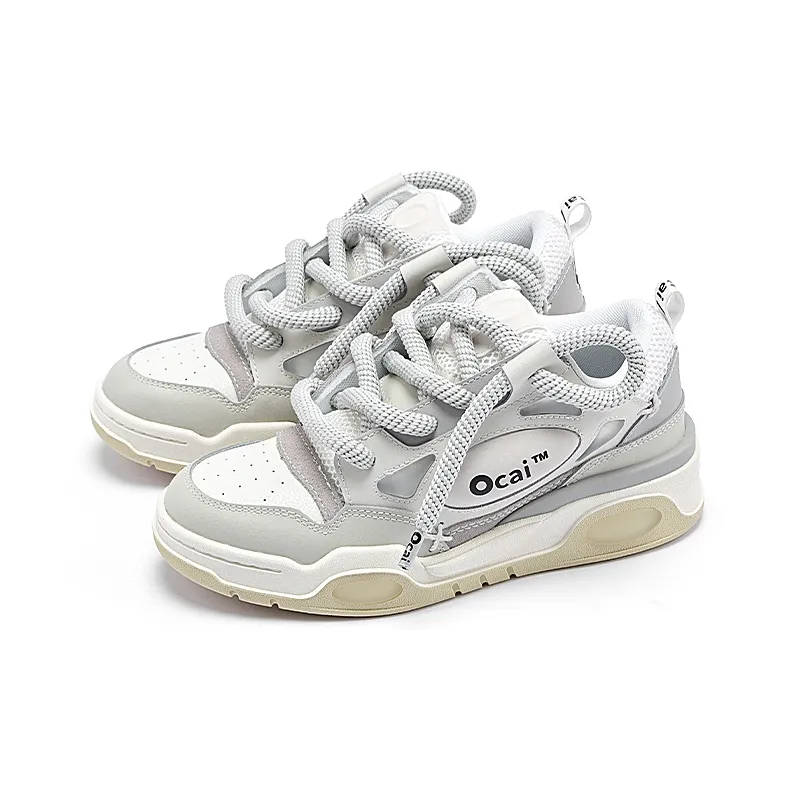 Ocai 001 RETRO Thermal Low Top Skateboard Shoes Unisex Vintage White-1