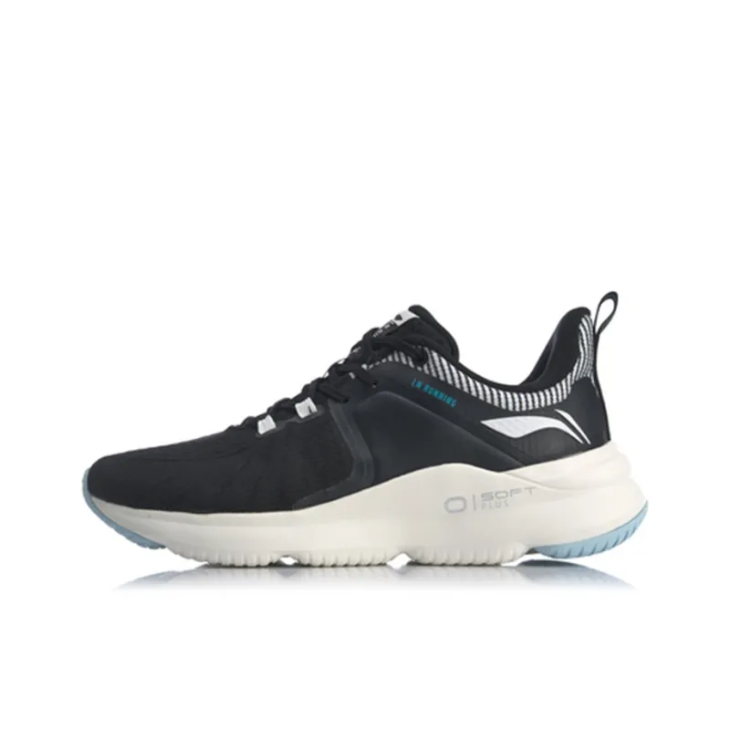 LiNing SOFT PLUS Plus Low Top Running Shoes Women's Black White-0