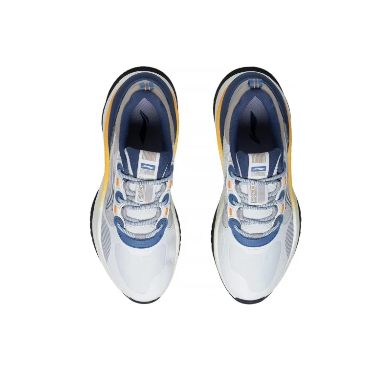 LiNing Exceed 5 Cushioned Anti Slip And Wear Resistant Lightweight Low Top Casual Shoes Men's Mist White-3