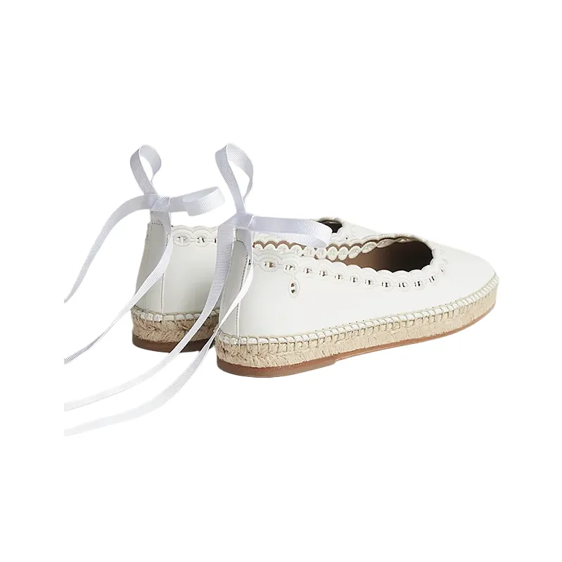 HERMES Guapa Espadrilles Women's White-2