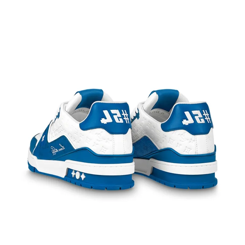 LOUIS VUITTON Lv Trainers 'White Blue'-2