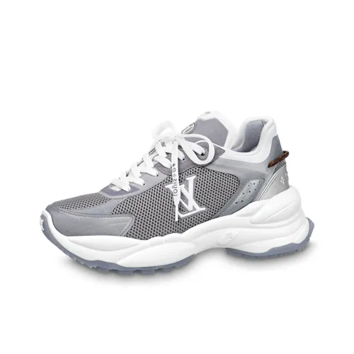 LOUIS VUITTON Run 55 Casual Shoes Women's Low-Top Silver