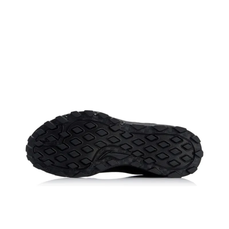 LiNing Gundam Cushioning Slip Resistant And Abrasion Resistant Low Top Long Distance Running Shoes Men's Standard Black-4