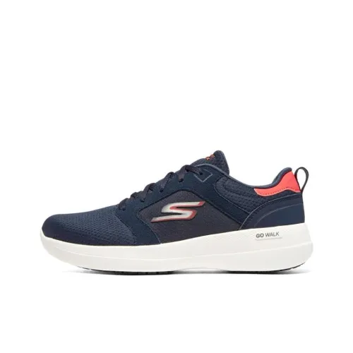 Skechers GO WALK Stability Casual Shoes Women's Low-Top Navy/Coral