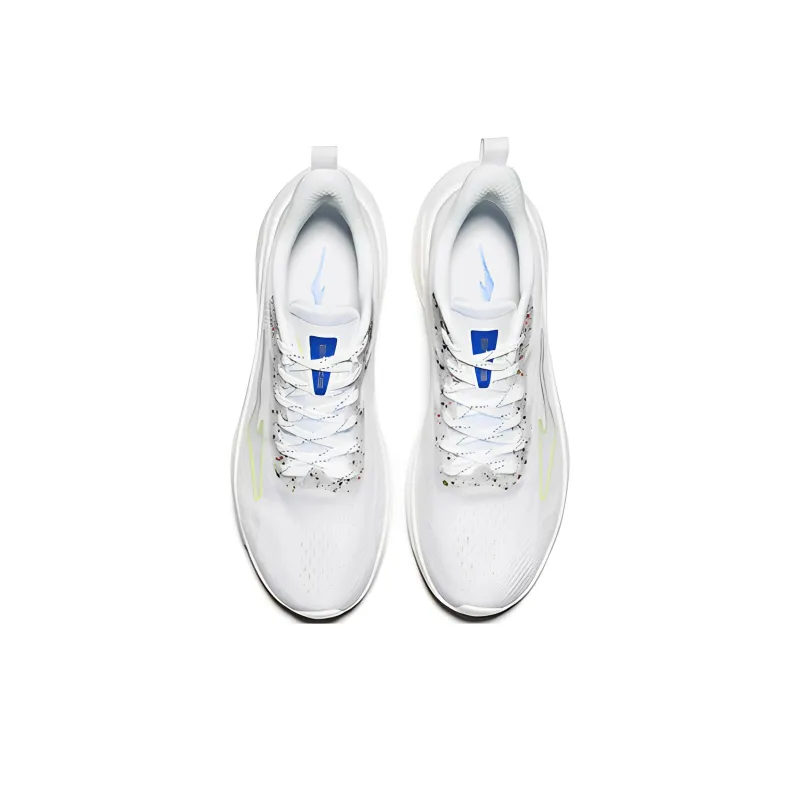 Erke Go Ahead Cushioning Anti-Slip And Wear-Resistant Low-Top Running Shoes White Teal Blue-2