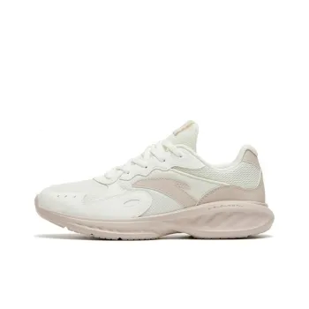 Anta Nebula Cushioning, Slip Resistant, And Abrasion Resistant Low Top Running Shoes Women's White Gray