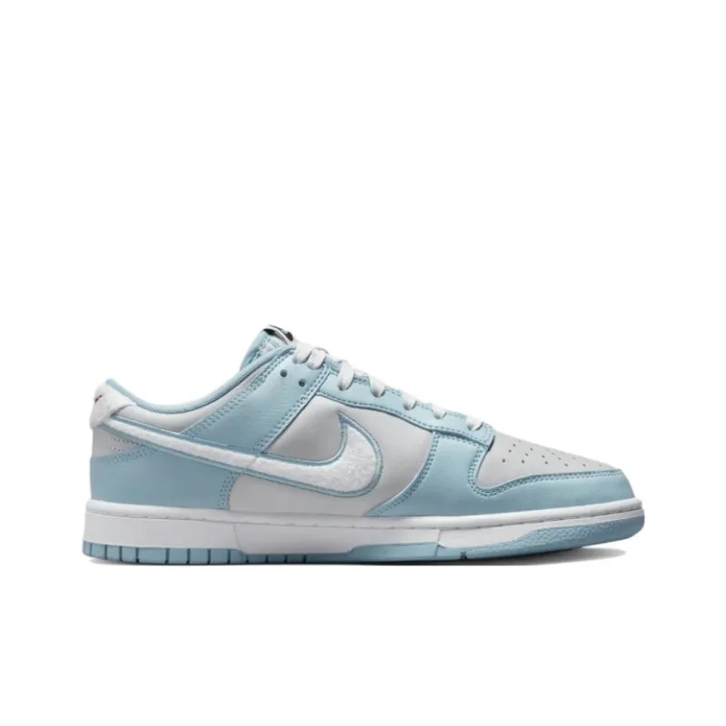 Nike Dunk Low Retro Fleece Swoosh Worn Blue-1