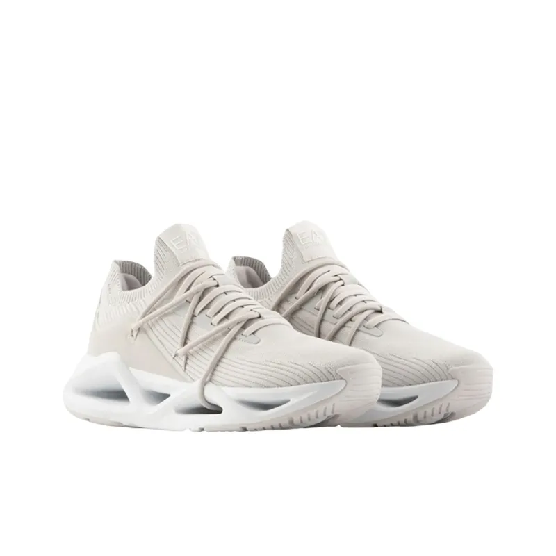 EMPORIO ARMANI EA7 Low Top Sports Casual Shoes Unisex Ecru-1