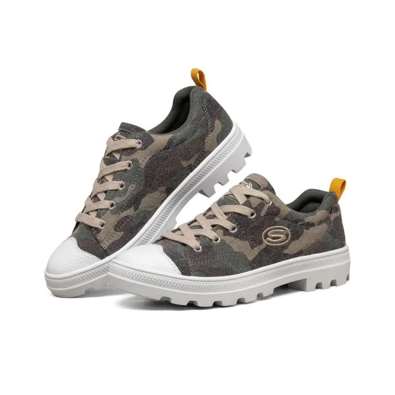 Skechers Roadies Anti-Slip And Wear-Resistant Breathable Low-Top Canvas Shoes Women's Camouflage-2