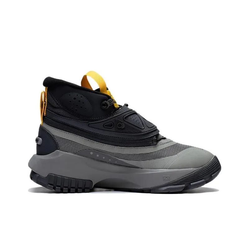 LiNing Linchuan, Dream Chasing Theme Runway Anti Slip Wear Resistant High Top Sports Casual Shoes Men's Gray Black-1