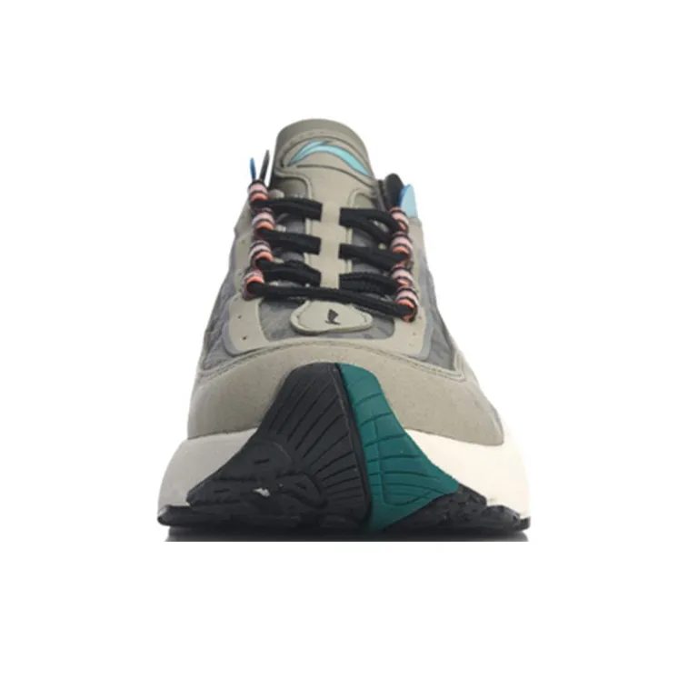 LiNing V8 Anti Slip Wear Resistant Low Top Running Shoes Women's Camel Gray-3