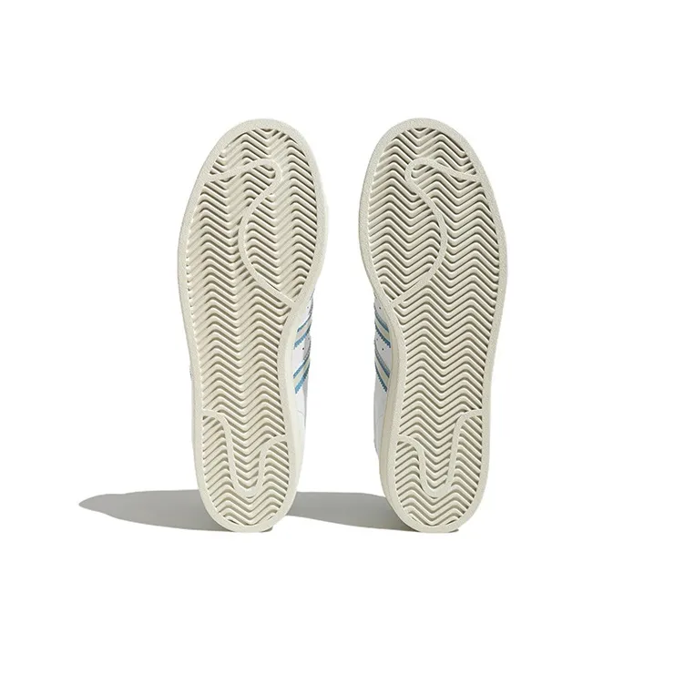 Adidas Originals Superstar Shoes 'Off White Light Blue'-5