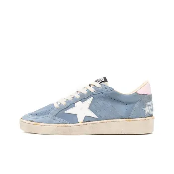Golden Goose Stylish Skateboarding Shoes Women's Blue Pink Vintage Version